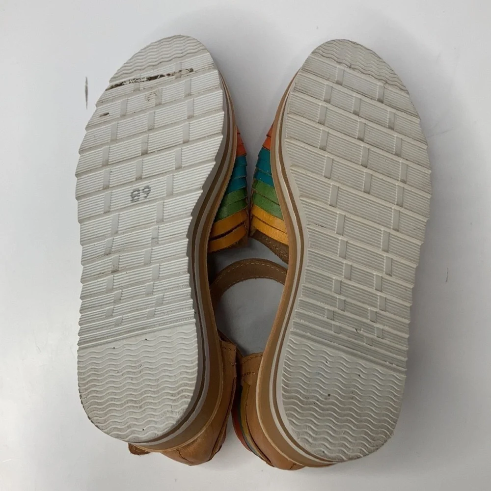 Raguer multi colored platform‎ Huraches size 6
